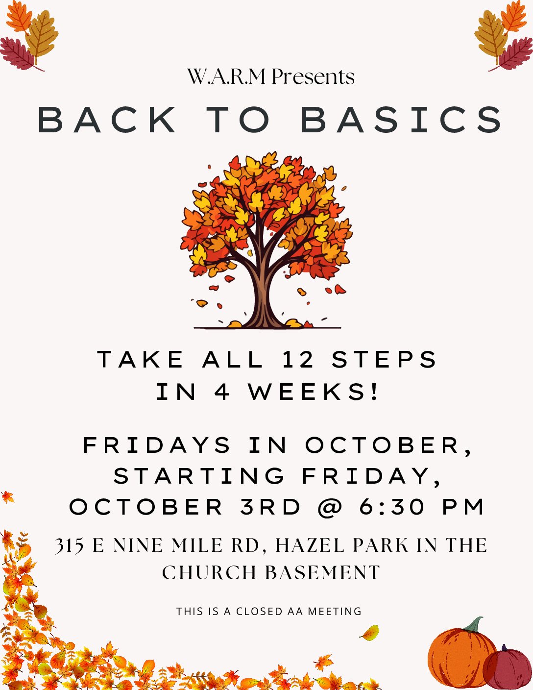 W.A.R.M. Back to Basics Oct 2025