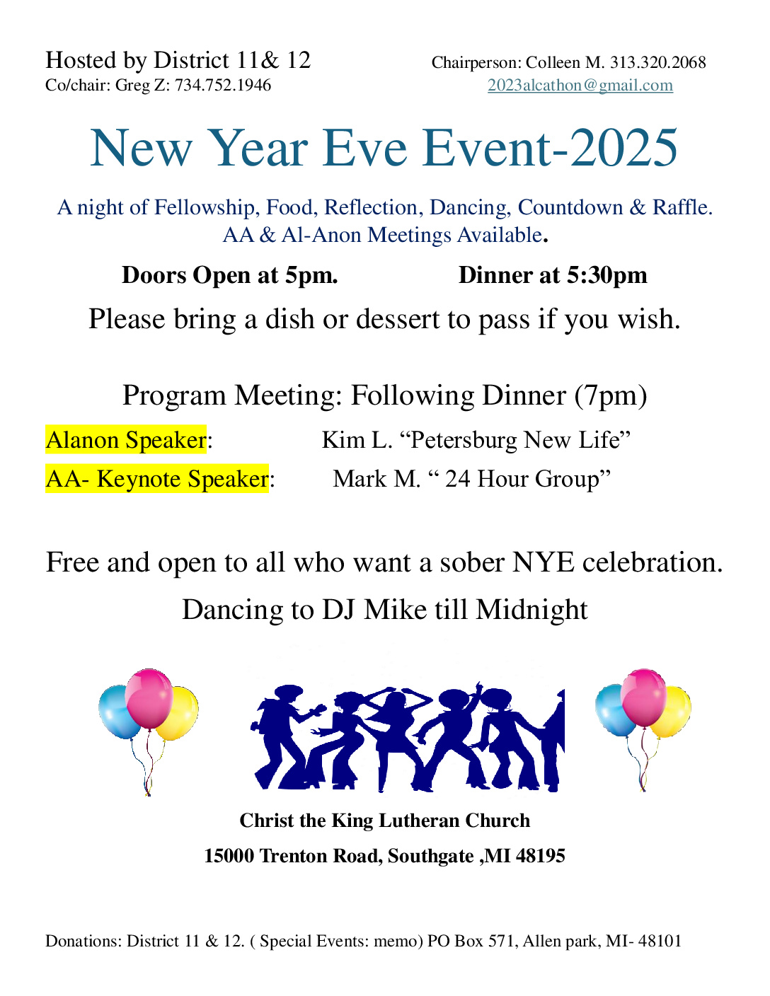 D11-12 New Year’s Eve Event