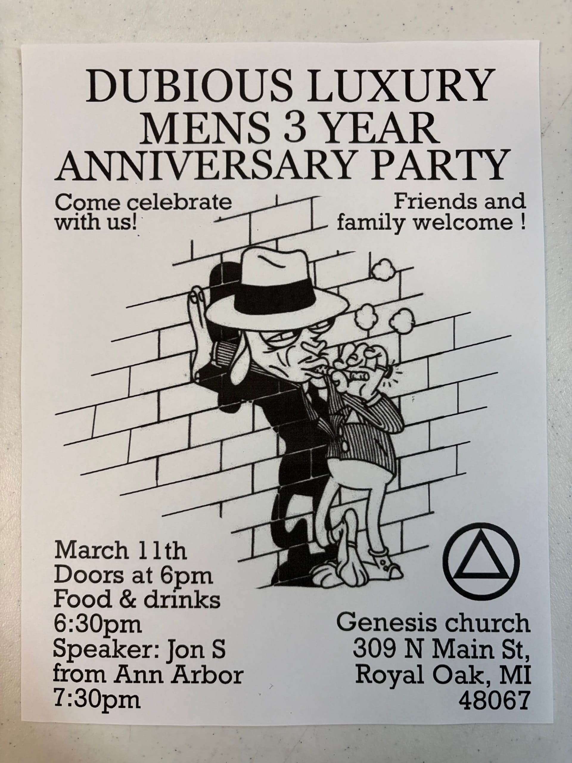 Dubious Luxury Mens 3 Year Anniversary Party