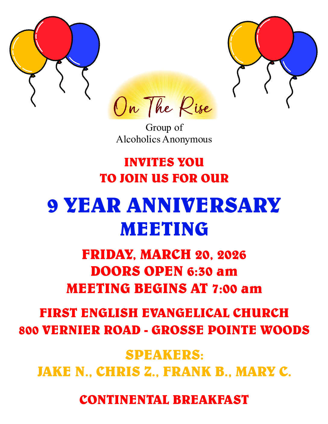 One The Rise Group’s 9 Year Anniversary Meeting
